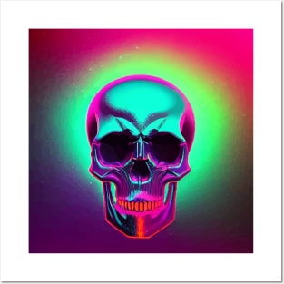 #SkullLove Synthwave Skull 002 Posters and Art